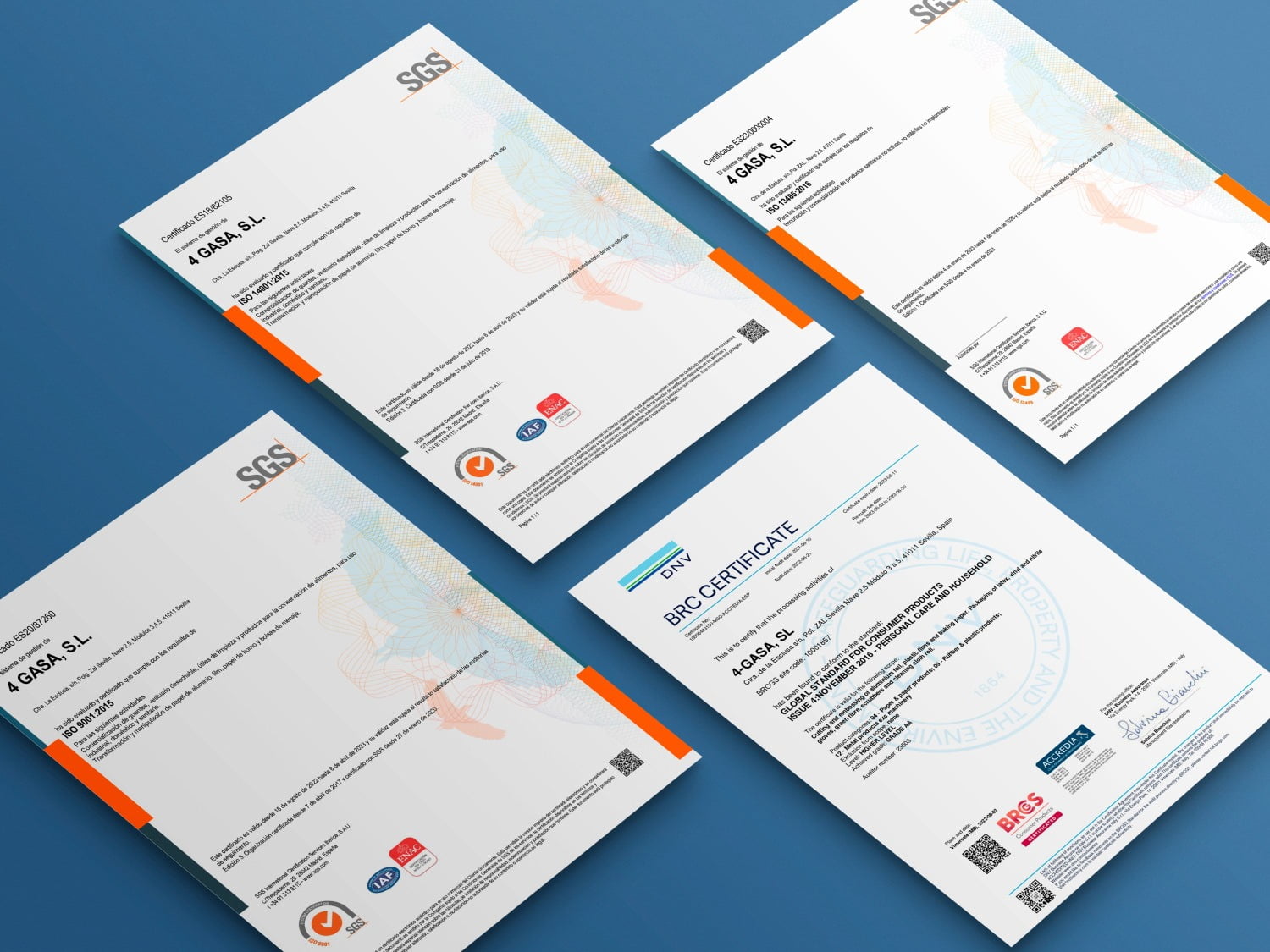 Certificados de calidad de la marca bayeco grupo cuatrogasa